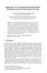 Research paper thumbnail of Simple and Low-Cost Heartbeat-Based Dual Modular Redundant Systems for Wireless Sensor Networks