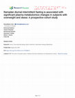 Research paper thumbnail of Ramadan diurnal intermittent fasting is associated with significant plasma metabolomics changes in subjects with overweight and obese: A prospective cohort study