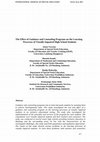 Research paper thumbnail of The Effect of Guidance and Counseling Programs on the LearProcesses of Visually Impaired High School Students