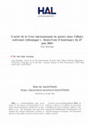 Research paper thumbnail of L'arrêt de la Cour internationale de justice dans l'affaire LaGrand (Allemagne c. Etats-Unis d'Amérique) du 27 juin 2001