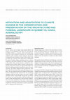 Research paper thumbnail of Mitigation and adaptation to climate change in the conservation and preservation of the architecture and funeral lansdcape in Qubbet el Hawa, Aswan, Egypt.