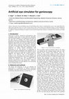 Research paper thumbnail of Artificial eye simulator for gonioscopy