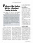 Research paper thumbnail of Fullerene-like Carbon Nitride: A Resilient Coating Material