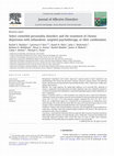 Research paper thumbnail of Select comorbid personality disorders and the treatment of chronic depression with nefazodone, targeted psychotherapy, or their combination