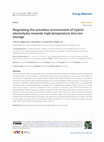 Research paper thumbnail of Regulating the solvation environment of hybrid electrolytes towards high-temperature zinc-ion storage