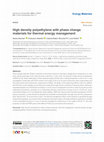 Research paper thumbnail of High density polyethylene with phase change materials for thermal energy management