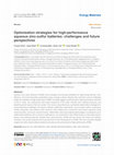 Research paper thumbnail of Optimization strategies for high-performance aqueous zinc-sulfur batteries: challenges and future perspectives