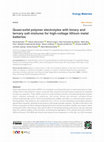 Research paper thumbnail of Quasi-solid polymer electrolytes with binary and ternary salt mixtures for high-voltage lithium metal batteries