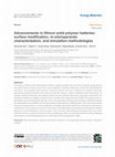 Research paper thumbnail of Advancements in lithium solid polymer batteries: surface modification, in-situ/operando characterization, and simulation methodologies