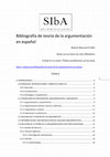 Research paper thumbnail of BIBLIOGRAFÍA DE TEORÍA DE LA ARGUMENTACIÓN EN ESPAÑOL