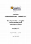 Research paper thumbnail of Development of a hospital information system