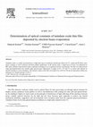 Research paper thumbnail of Determination of optical constants of tantalum oxide thin film deposited by electron beam evaporation