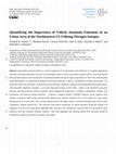 Research paper thumbnail of Quantifying the Importance of Vehicle Ammonia Emissions in an Urban Area of the Northeastern US Utilizing Nitrogen Isotopes