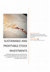 Research paper thumbnail of SUSTAINABLE AND PROFITABLE STOCK INVESTMENTS part A v1