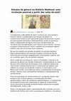 Research paper thumbnail of Estudos de gênero na História Medieval: uma revolução possível a partir das salas de aula