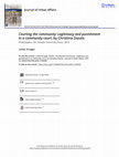 Research paper thumbnail of Courting the community: Legitimacy and punishment in a community court, by Christina Zozula