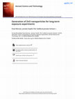 Research paper thumbnail of Generation of ZnO nanoparticles for long-term exposure experiments