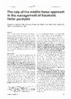 Research paper thumbnail of The Role of the Middle Fossa approach in the Management of Traumatic Facial Paralysis