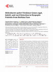 Research paper thumbnail of <i>Helicobacter pylori</i> Virulence Genes <i>cagA</i>, <i>babA2</i>, and <i>vacA</i> Detection in Dyspeptic Patients from Burkina Faso