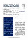 Research paper thumbnail of Frictional Properties of Grease Lubricated Contact at Different Operating Regimes of Lubrication