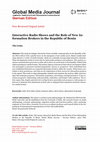 Research paper thumbnail of Grätz, Tilo (2024). Interactive Radio Shows and the Role of New Information
Brokers in the Republic of Benin. Global Media Journal – German Edition, 14(2), DOI:
https://doi.org/10.60678/gmj-de.v14i2.273