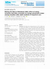 Research paper thumbnail of Making the Most of Mealtimes (M3): effect of eating occasions and other covariates on energy and protein intake among Canadian older adult residents in long‐term care