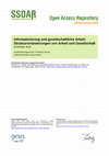 Research paper thumbnail of Informatisierung und gesellschaftliche Arbeit: Strukturveränderungen von Arbeit und Gesellschaft