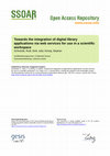 Research paper thumbnail of Towards the integration of digital library applications via web services for use in a scientific workspace