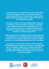 Research paper thumbnail of La importancia de la convivencia en la construcción de la paz integral puede ser conflictiva, agresiva, violenta o pacífica; por consiguiente, siempre estará influenciada por factores éticos, políticos, filosóficos y de relaciones de poder