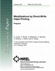 Research paper thumbnail of Metallizations by Direct-Write Inkjet Printing: Preprint