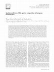 Research paper thumbnail of Spatial predictors of fish species composition in European lowland lakes