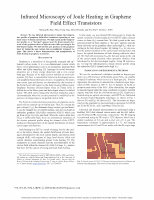 Research paper thumbnail of Infrared Microscopy of Joule Heating In Graphene Field Effect Transistors