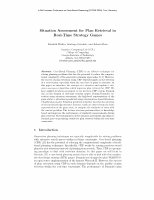 Research paper thumbnail of Situation Assessment for Plan Retrieval in Real-Time Strategy Games