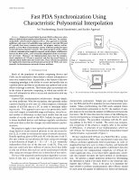 Research paper thumbnail of Fast PDA Synchronization Using Characteristic Polynomial Interpolation