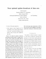 Research paper thumbnail of Near Optimal Update-Broadcast of Datasets