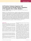 Research paper thumbnail of Axl Promotes Cutaneous Squamous Cell Carcinoma Survival through Negative Regulation of Pro-Apoptotic Bcl-2 Family Members