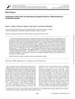 Research paper thumbnail of Smoking As a Risk Factor for Dementia and Cognitive Decline: a Meta-Analysis of Prospective Studies