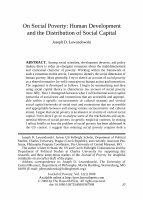 Research paper thumbnail of 'On Social Poverty'