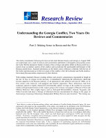 Research paper thumbnail of Understanding the Georgia Conflict, Two Years On - Part Two: Vitaliy Shlykov, Svante Cornell, Ronald Asmus