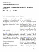 Research paper thumbnail of Modification of a French Pressure Cell to Improve Microbial Cell Disruption