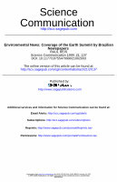 Research paper thumbnail of Environmental News: Coverage of the Earth Summit by Brazilian Newspapers. Science Communication, vol. 21 (2), 1999.