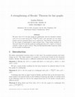 Research paper thumbnail of A strengthening of Brooks' Theorem for line graphs