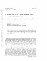 Research paper thumbnail of Error-correcting code on a cactus: A solvable model