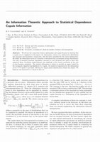 Research paper thumbnail of An information-theoretic approach to statistical dependence: Copula information