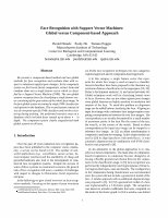 Research paper thumbnail of Face recognition with support vector machines: Global versus component-based approach