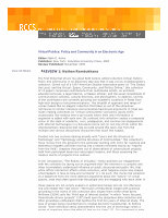 Research paper thumbnail of Review of Virtual Publics: Policy and Community in an Electronic Age, ed. Beth Kolko