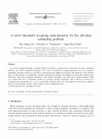 Research paper thumbnail of A novel threshold accepting meta-heuristic for the job-shop scheduling problem