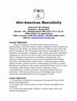 Research paper thumbnail of Afro American Masculinity Syllabus