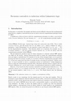 Research paper thumbnail of Recursion contradicts to induction within Lukasiewicz logic