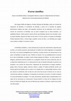 Research paper thumbnail of El error científico